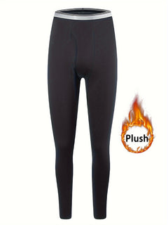 4 Pieces of Men's Thermal Underwear Pants - Warm and Fleece-Lined Tights with High Elasticity for Cold Weather Base Layer - Fall/Winter Essential