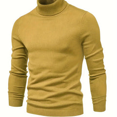 Men's Thermal Underwear, Long Sleeve High Neck Thermal Tops, Casual Pullovers Thermal Underwear Tops, Men's Clothing