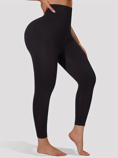 High-Waist Tummy Control Yoga Leggings - Stretchy, Butt Lifting Workout Pants for Women, Breathable Nylon Blend