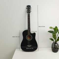 1pc of 38 Inch Acoustic Guitar with Matte Finish and Basswood Panels