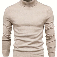 Men's Thermal Underwear, Long Sleeve High Neck Thermal Tops, Casual Pullovers Thermal Underwear Tops, Men's Clothing