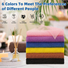 6pcs African Net Long African Bath Sponge/ Body Scrubber (Pink,Yellow,Purple,Black,Blue,Brown)