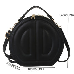 Chic Black Faux Leather Crossbody Bag for Women