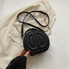 Chic Black Faux Leather Crossbody Bag for Women