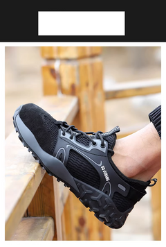 Lightweight Soft Sole Pigskin Anti-Smashing and Anti-Penetration Safety Shoes