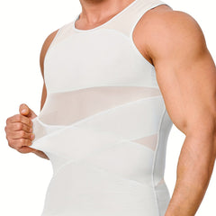 Solid Men's Compression Tank Top - Sleeveless Undershirt Body Shaper Vest