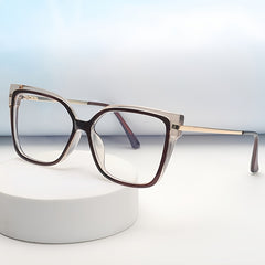 Minimalist Square Full Rim TR Frame Spectacles - Fashionable Non-Prescription Anti-Blue Light Glasses with AC Lens, Metal Hinges & Anti-Fog Cloth Included - Stylish Middle East Collection Spectacle Frames