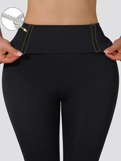 High-Waist Tummy Control Yoga Leggings - Stretchy, Butt Lifting Workout Pants for Women, Breathable Nylon Blend