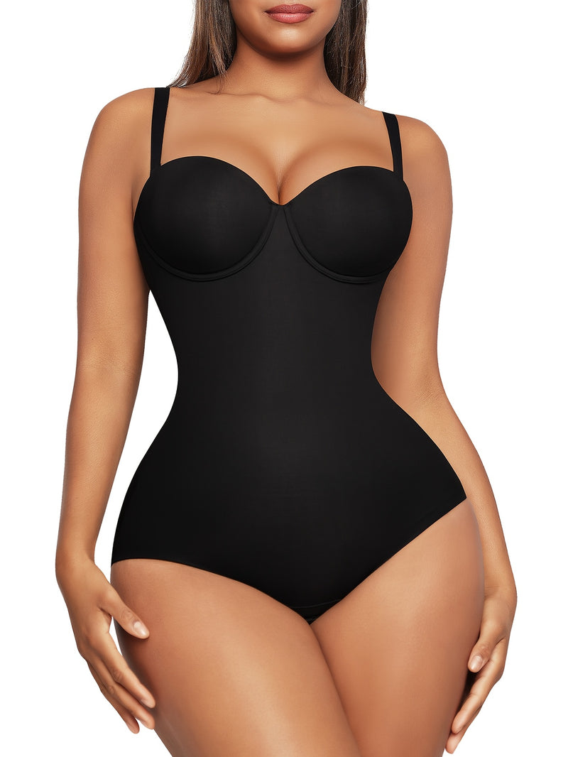 Elegant Women's Shapewear Bodysuit - Seamless Tummy Control & Butt Lifting, Nylon/Spandex Blend, Hand Washable