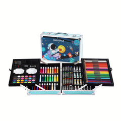 145pcs/set Double-layer Aluminum Box Painting Pen Set, Watercolor Pen, Painting Art Set Gift Box