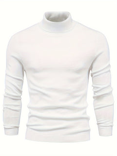 Men's Thermal Underwear, Long Sleeve High Neck Thermal Tops, Casual Pullovers Thermal Underwear Tops, Men's Clothing