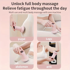 Beauty Body Fat Pusher, Multi-function Vibration Massager, 5 Massage Heads, Effectively Relax Muscles, Relieve Stress, Burn Body And Belly Fat, Shape A Good Figure, Suitable For The Whole Body