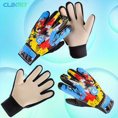 Non-Slip Double Wrist Protection Soccer Goalkeeper Gloves, Graffiti Style, Hand Grip Super