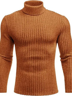 ELESOL Men's Thermal Fleece-Lined Turtleneck - Breathable, Windproof Long Sleeve Shirt