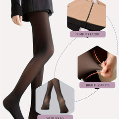 1PCS 80g Autumn Winter Thin Shiny Brushed Party Slimmer Woman Tights, Bum Lift Push Up, Rave Autumn Winter Thermal Compression Stockings, High Waist Sock Pants, Chunky Pantyhose Elastic Fabric