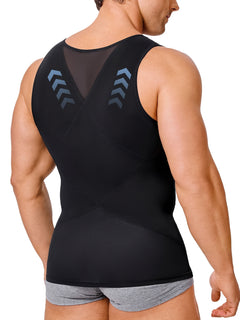 Solid Men's Compression Tank Top - Sleeveless Undershirt Body Shaper Vest