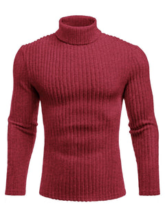 ELESOL Men's Thermal Fleece-Lined Turtleneck - Breathable, Windproof Long Sleeve Shirt