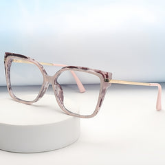 Minimalist Square Full Rim TR Frame Spectacles - Fashionable Non-Prescription Anti-Blue Light Glasses with AC Lens, Metal Hinges & Anti-Fog Cloth Included - Stylish Middle East Collection Spectacle Frames