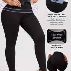 Directional development of zipper belly compression shape slim waist and hip yoga leggings