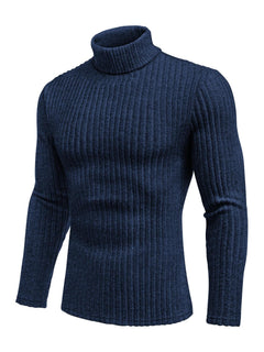 ELESOL Men's Thermal Fleece-Lined Turtleneck - Breathable, Windproof Long Sleeve Shirt