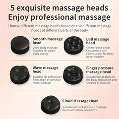 Beauty Body Fat Pusher, Multi-function Vibration Massager, 5 Massage Heads, Effectively Relax Muscles, Relieve Stress, Burn Body And Belly Fat, Shape A Good Figure, Suitable For The Whole Body