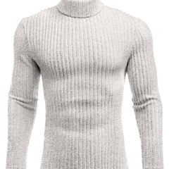 ELESOL Men's Thermal Fleece-Lined Turtleneck - Breathable, Windproof Long Sleeve Shirt