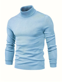 Men's Thermal Underwear, Long Sleeve High Neck Thermal Tops, Casual Pullovers Thermal Underwear Tops, Men's Clothing