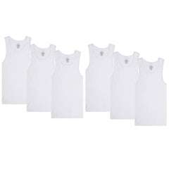 6 Pack Men's Cotton Ribbed Tank Top, Moisture Wicking, Lightweight, Breathable, A-Shirts Undershirt Plain Ribbed Tank Top