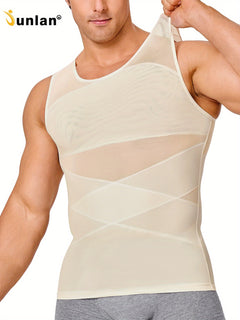 Solid Men's Compression Tank Top - Sleeveless Undershirt Body Shaper Vest