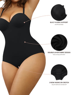 Elegant Women's Shapewear Bodysuit - Seamless Tummy Control & Butt Lifting, Nylon/Spandex Blend, Hand Washable