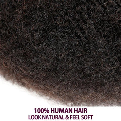 CocoaAmari Afro Kinky Bulk 100% Natural Color Human Hair for Dreadlocks, Twist Braid, Hair Extension & etc.