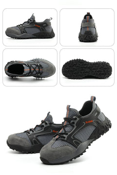 Lightweight Soft Sole Pigskin Anti-Smashing and Anti-Penetration Safety Shoes