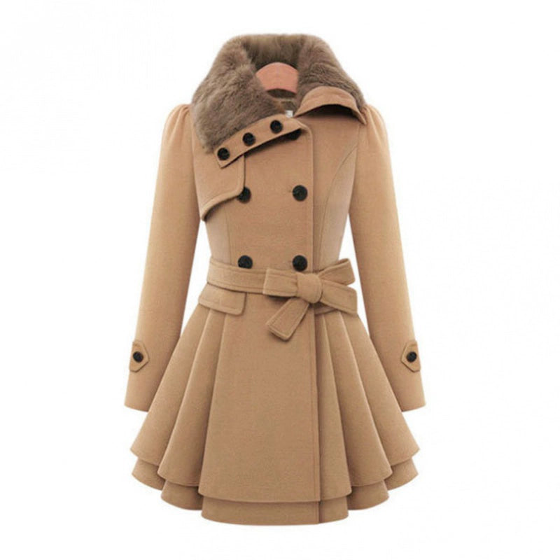 New Ladies Long Winter Jackets Coat for Women Coats Woolen Outwear