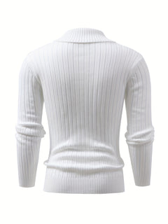 Cool Knitted Sweater for Men, Men's Casual Retro Striped Pullover Knit Sweater Streetwear for Winter Fall