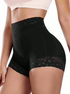 Lace Leggings, Buttocks Enhancing, Hip-lifting, Underwear, Square Shorts, Body-shaping High Elastic Abdomen Control Pants