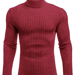 ELESOL Men's Thermal Fleece-Lined Turtleneck - Breathable, Windproof Long Sleeve Shirt