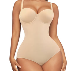 Elegant Women's Shapewear Bodysuit - Seamless Tummy Control & Butt Lifting, Nylon/Spandex Blend, Hand Washable