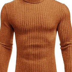 ELESOL Men's Thermal Fleece-Lined Turtleneck - Breathable, Windproof Long Sleeve Shirt