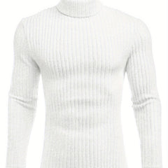 ELESOL Men's Thermal Fleece-Lined Turtleneck - Breathable, Windproof Long Sleeve Shirt