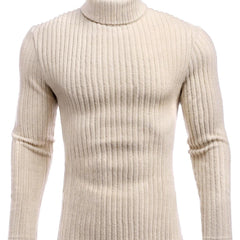 ELESOL Men's Thermal Fleece-Lined Turtleneck - Breathable, Windproof Long Sleeve Shirt