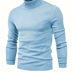 Men's Thermal Underwear, Long Sleeve High Neck Thermal Tops, Casual Pullovers Thermal Underwear Tops, Men's Clothing