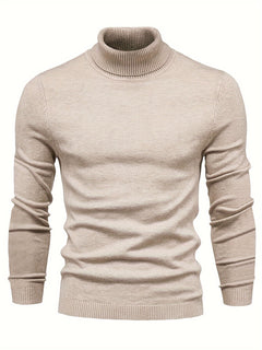 Men's Thermal Underwear, Long Sleeve High Neck Thermal Tops, Casual Pullovers Thermal Underwear Tops, Men's Clothing