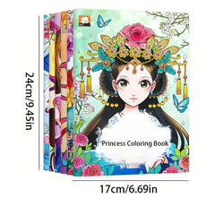 6-Pack Princess Coloring Books, Creative Sketch Journals with Themed Drawings