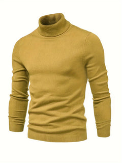 Men's Thermal Underwear, Long Sleeve High Neck Thermal Tops, Casual Pullovers Thermal Underwear Tops, Men's Clothing