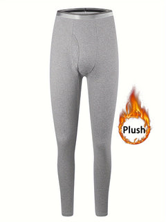 4 Pieces of Men's Thermal Underwear Pants - Warm and Fleece-Lined Tights with High Elasticity for Cold Weather Base Layer - Fall/Winter Essential