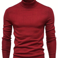 Men's Thermal Underwear, Long Sleeve High Neck Thermal Tops, Casual Pullovers Thermal Underwear Tops, Men's Clothing