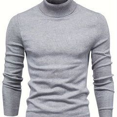 Men's Thermal Underwear, Long Sleeve High Neck Thermal Tops, Casual Pullovers Thermal Underwear Tops, Men's Clothing