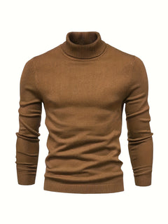 Men's Thermal Underwear, Long Sleeve High Neck Thermal Tops, Casual Pullovers Thermal Underwear Tops, Men's Clothing