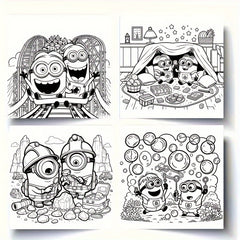 MINIONS Coloring Book - 24 Unique Designs